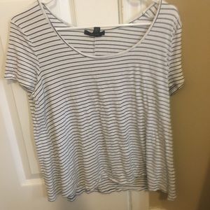 Forever 21 black and white striped Short sleeve